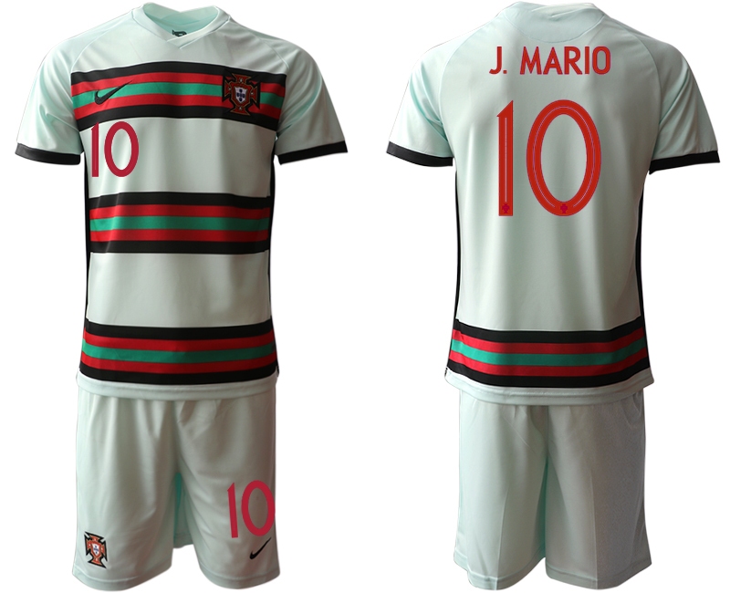 Men 2021 European Cup Portugal away grey #10 Soccer Jersey1->portugal jersey->Soccer Country Jersey